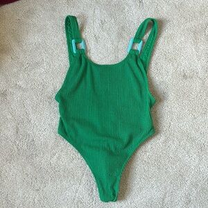 NWOT Aerie Crinkle Birthday Scoop Cheekiest One Piece Swimsuit